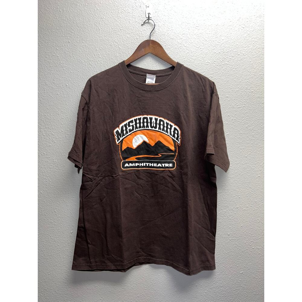 Vintage Mishawaka Shirt Amphitheatre Colorado Brown Concert Tour Tee Anvil XL